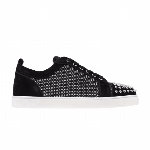 Christian Louboutin Louis Junior Spikes 'Black Silver'