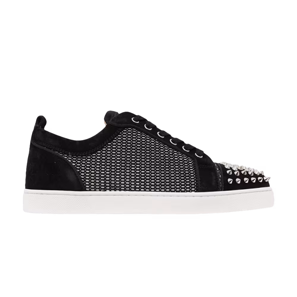 Christian Louboutin Louis Junior Spikes Black Silver