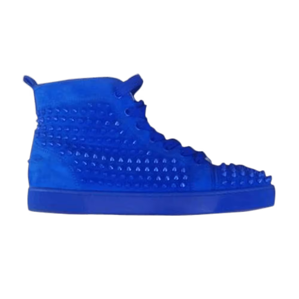Christian Louboutin Louis Flat Calf Spikes Blue