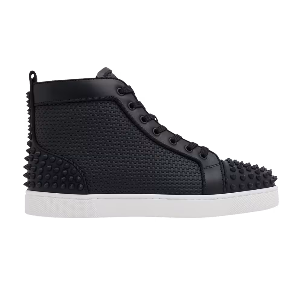 Christian Louboutin Louis Flat Calf Spikes High Black Matte