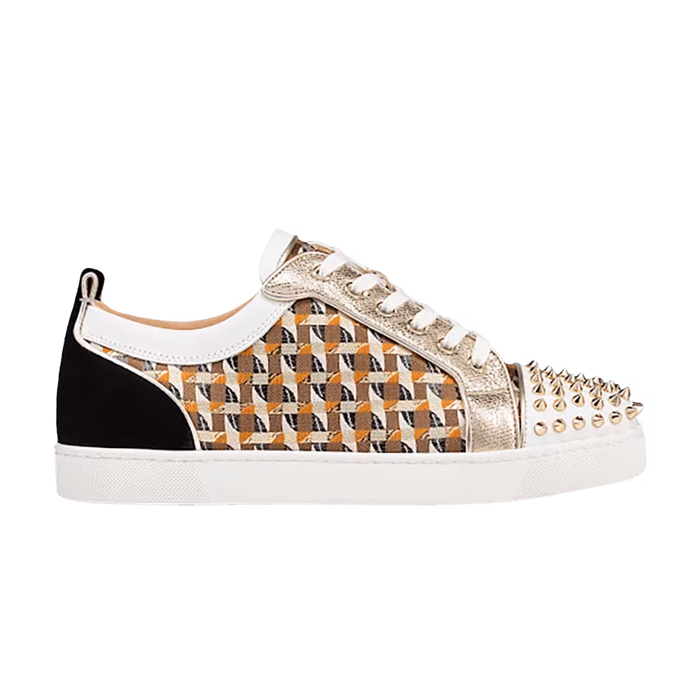 Christian Louboutin Louis Junior Spikes Orlato Golden Jacquard