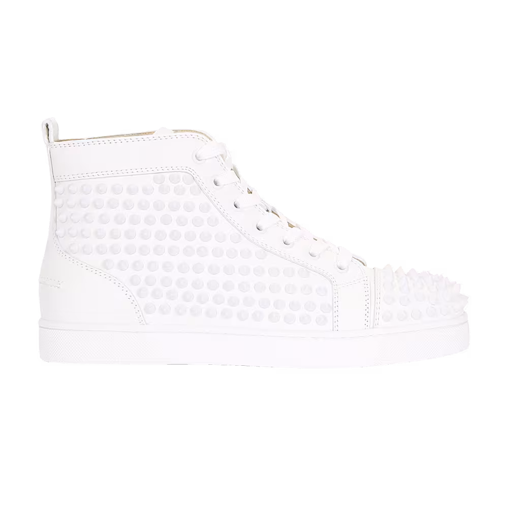 Christian Louboutin Louis Flat Calf Spikes Latte