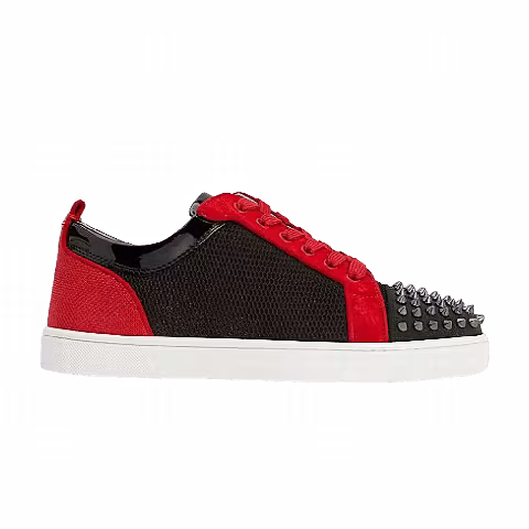 Christian Louboutin Louis Junior Spikes Orlato Flat 'Version Black Red'