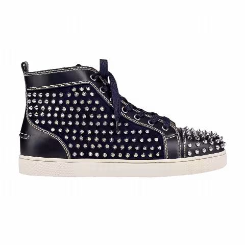 Christian Louboutin Louis Flat Calf Spikes 'Blue'