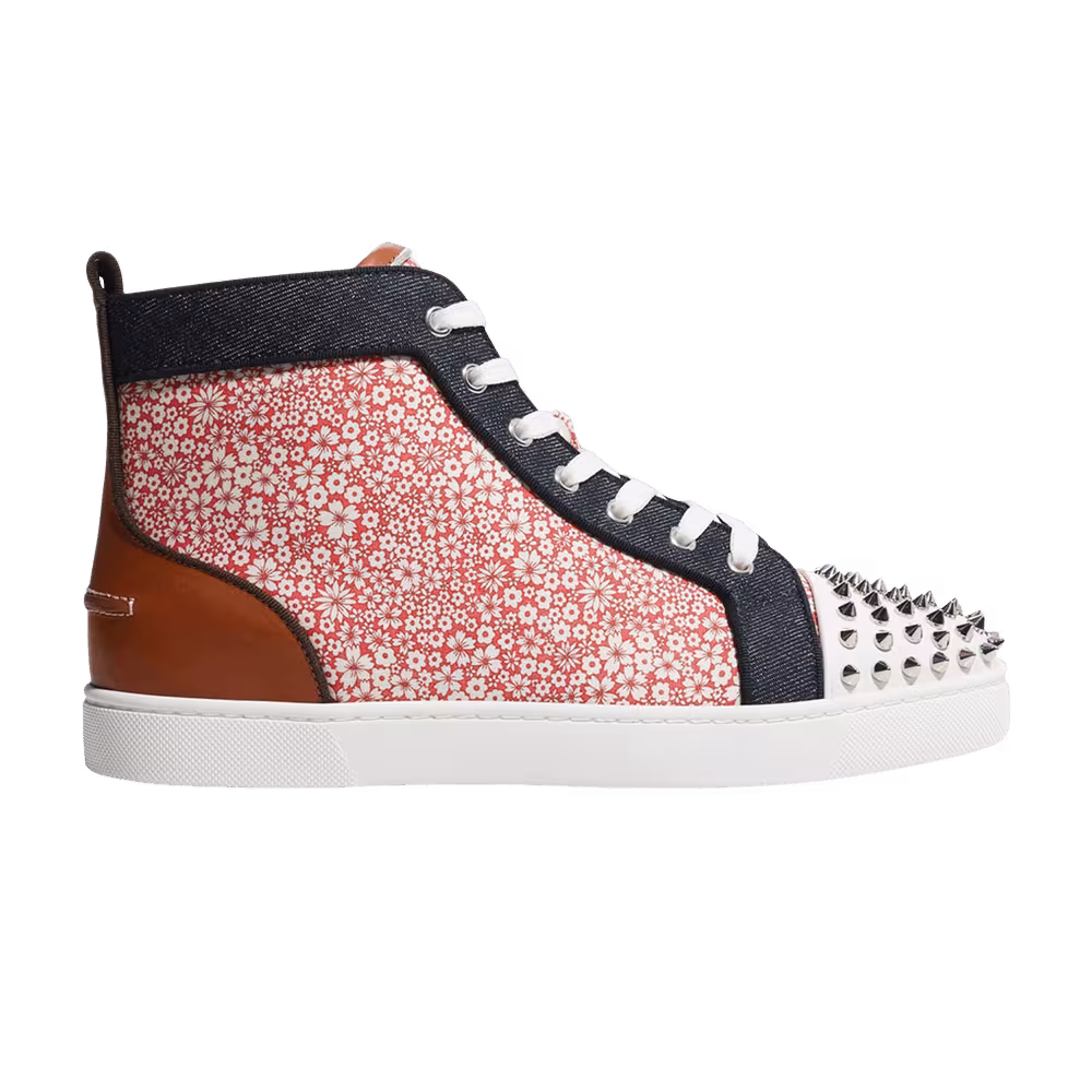 Christian Louboutin Louis Flat Calf Spikes High Floral