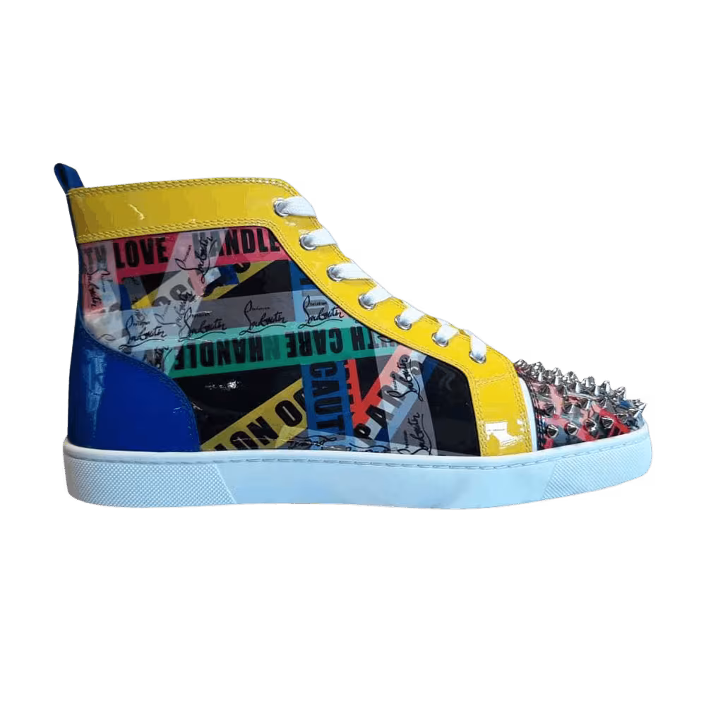 Christian Louboutin Louis Flat Calf Spikes Multi Pattern