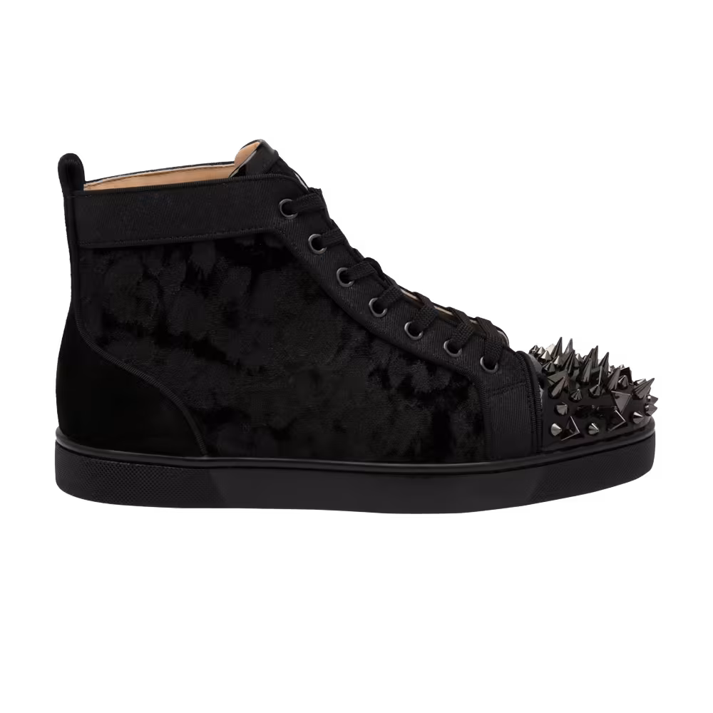 Christian Louboutin Louis Orlato Flat Calf Spikes Version Black