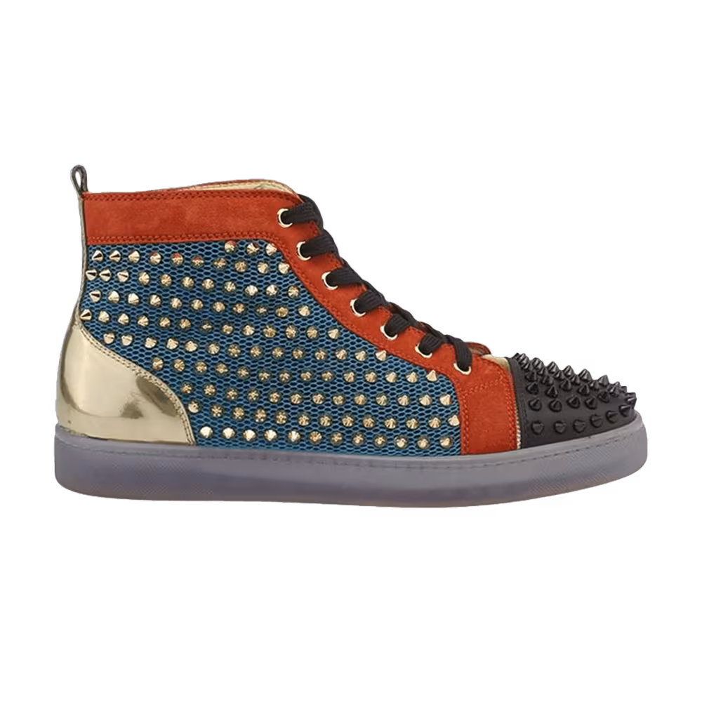 Christian Louboutin Louis Flat Calf Spikes Lux Techno