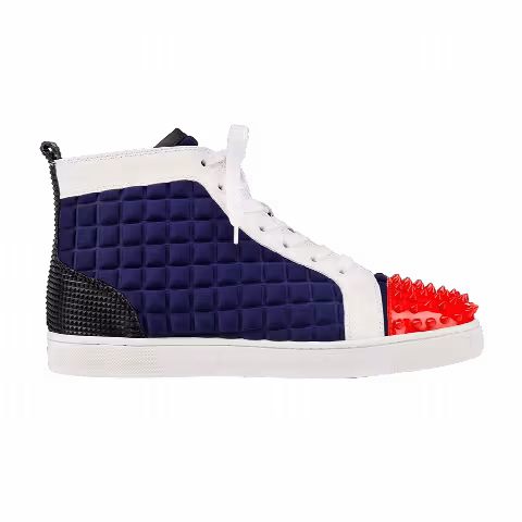 Christian Louboutin Louis Flat Calf Spikes 'Multicolor Blue'