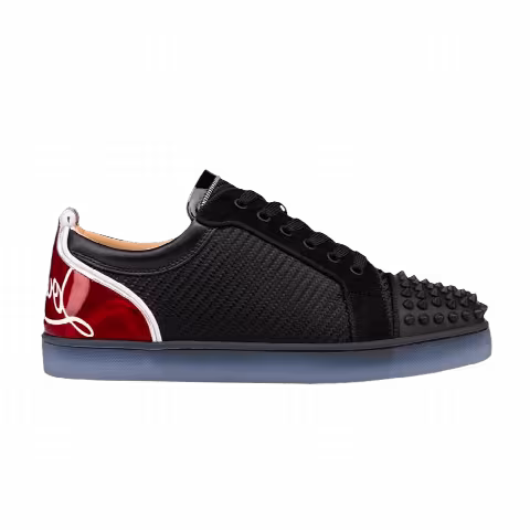 Christian Louboutin Fun Louis Junior Spikes Low 'Version Black Red'