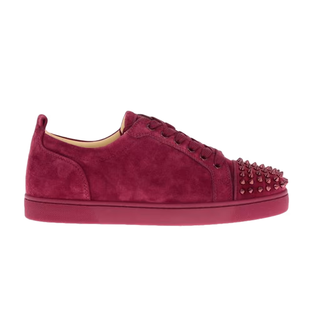 Christian Louboutin Louis Junior Spikes Flat Wine