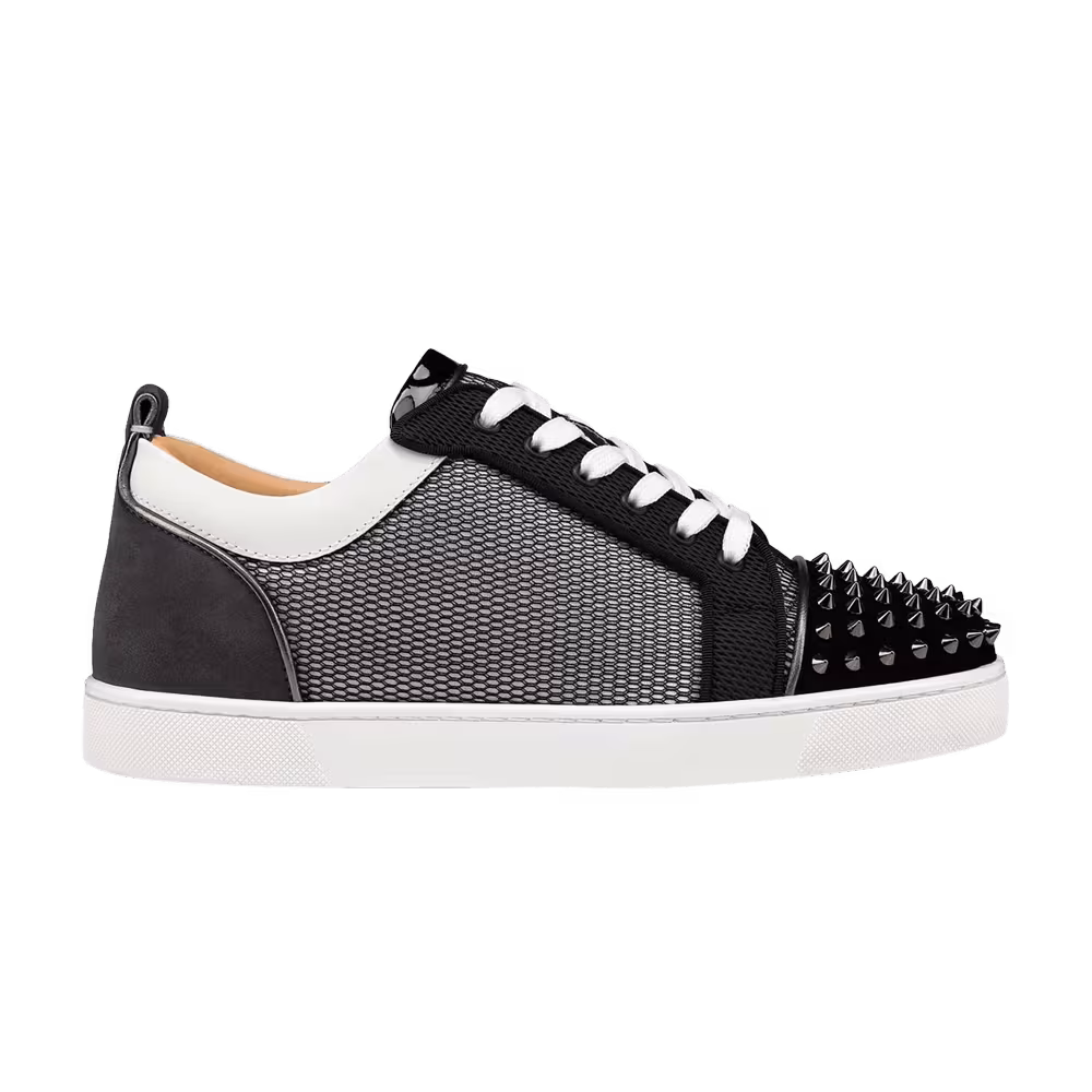 Christian Louboutin Louis Junior Spikes Black White