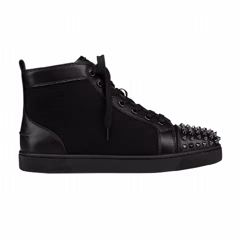 Christian Louboutin Louis Flat Calf Spikes High 'Black'