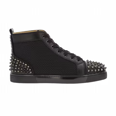Christian Louboutin Louis Flat Calf Spikes High 'Black'