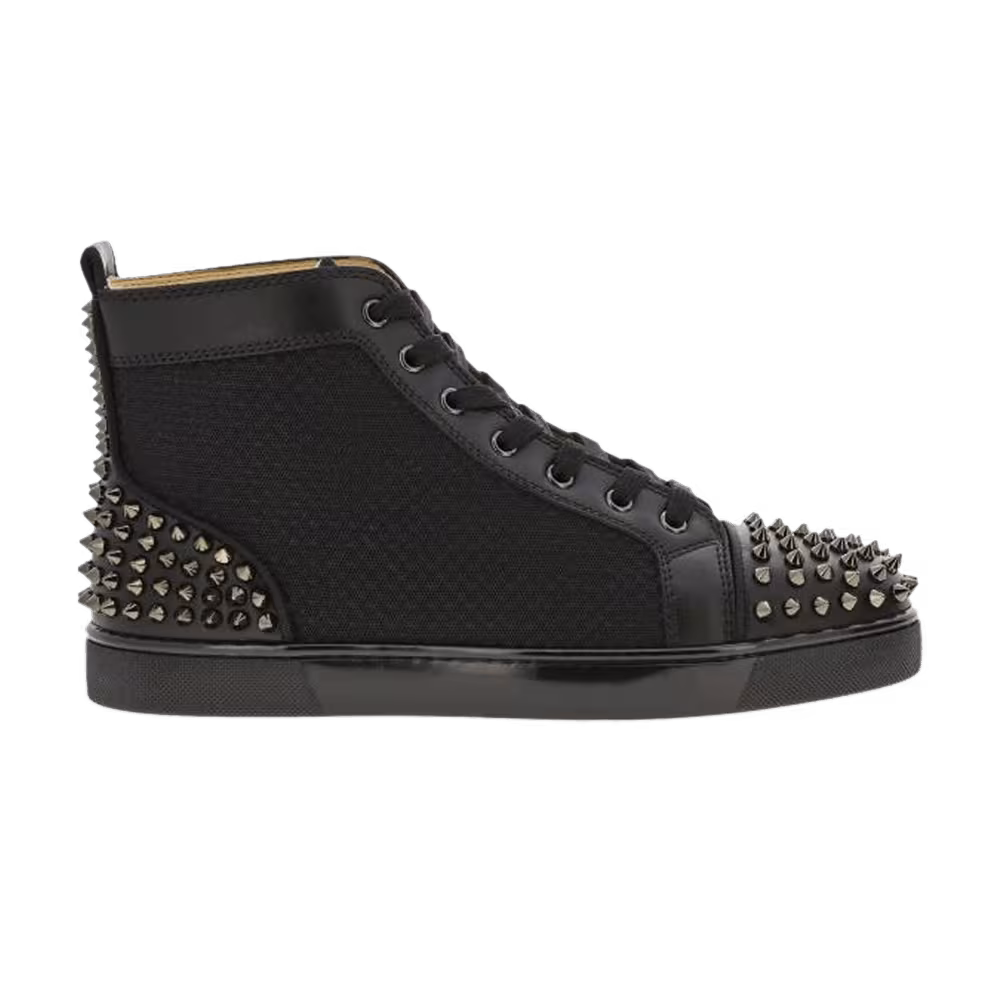 Christian Louboutin Louis Flat Calf Spikes High Black