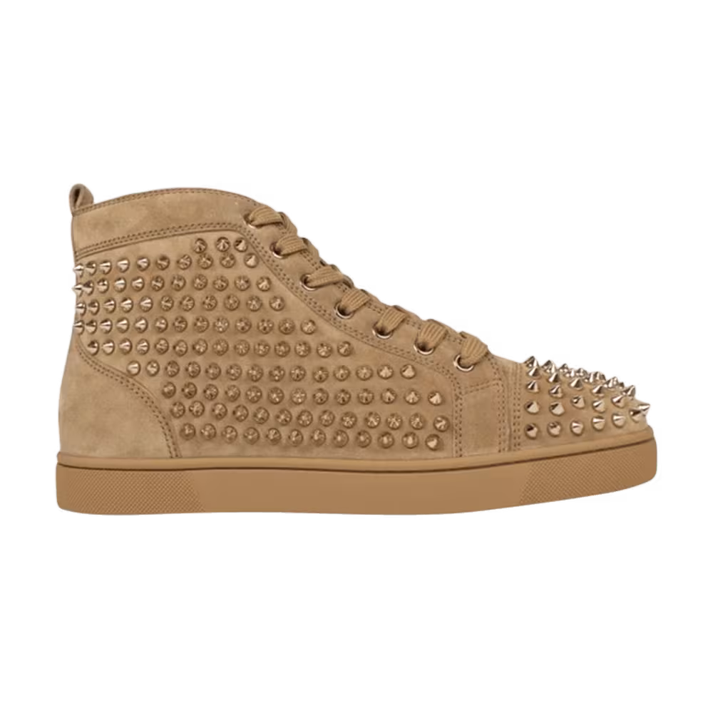 Christian Louboutin Louis Flat Spikes Tan