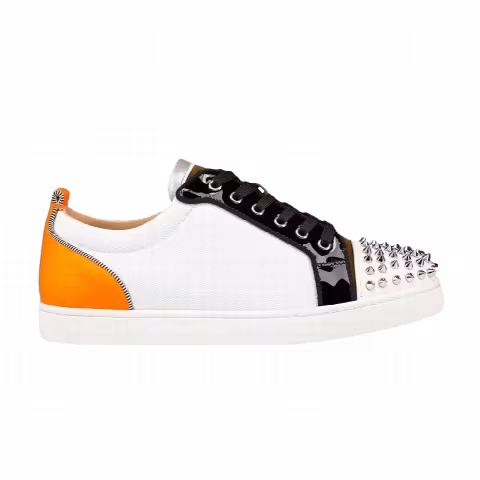 Christian Louboutin Louis Junior Spikes Orlato Low 'White Orange'
