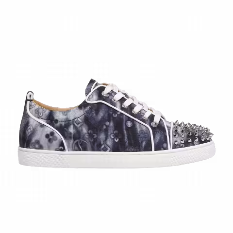 Christian Louboutin Louis Flat Calf Spikes 'Multi Silver'