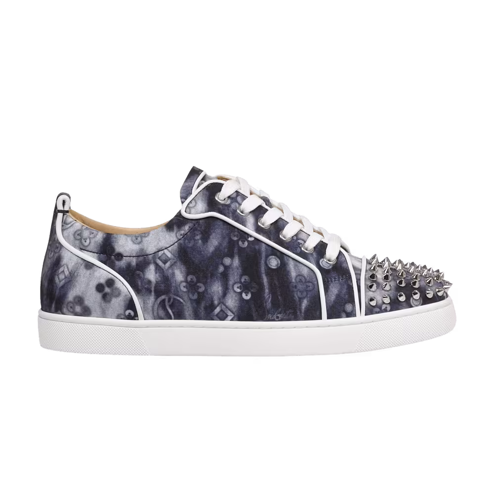 Christian Louboutin Louis Flat Calf Spikes Multi Silver