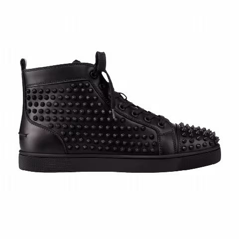 Christian Louboutin Yang Louis Calf Laminato Dino Spikes 'Black Gold'