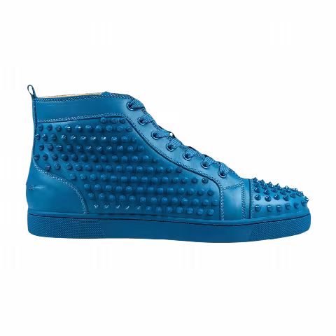 Christian Louboutin Louis Flat Calf Spikes 'Ocean'