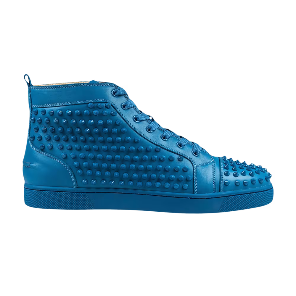 Christian Louboutin Louis Flat Calf Spikes Ocean
