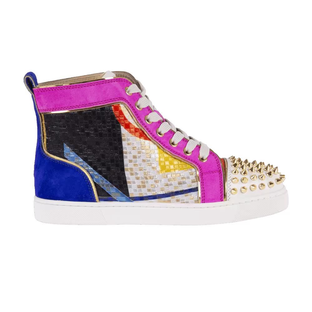 Christian Louboutin Louis Flat Calf Spikes Multi-Color