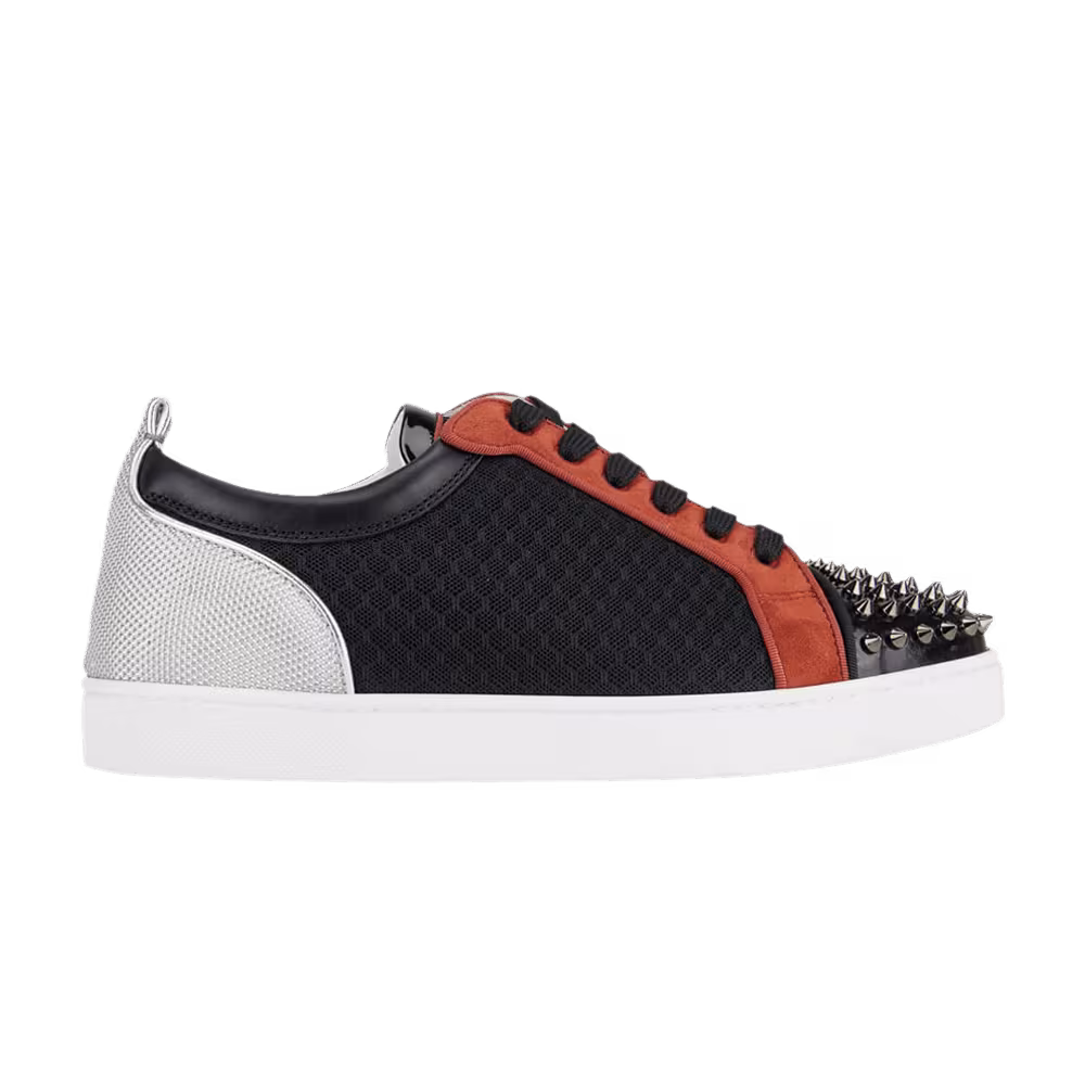 Christian Louboutin Louis Junior Flat Calf Spikes Black Gun