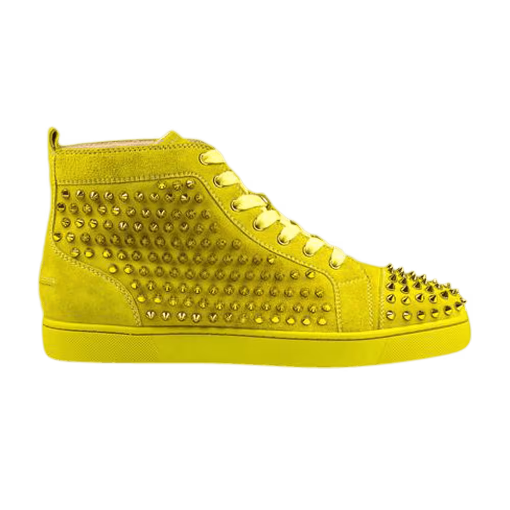 Christian Louboutin Louis Flat Spike Orlato Yellow
