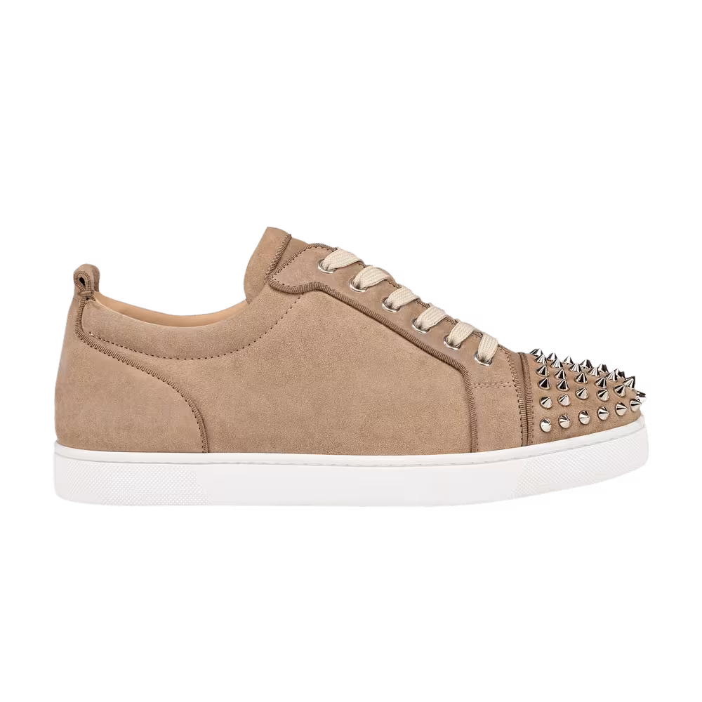 Christian Louboutin Louis Junior Spikes Orlato Flat Mandorla Silver