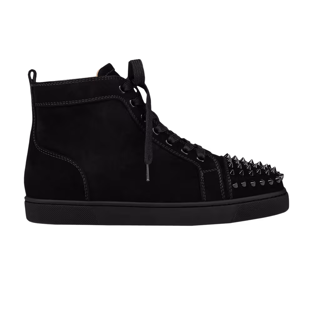 Christian Louboutin Women's Louis Flat Calf Spikes Black