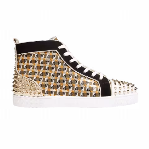 Christian Louboutin Lou Spikes High 'Metallic Jacquard