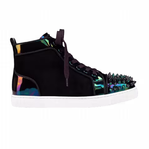 Christian Louboutin Wmns Lou Spikes Orlato Flat 'Version Black'
