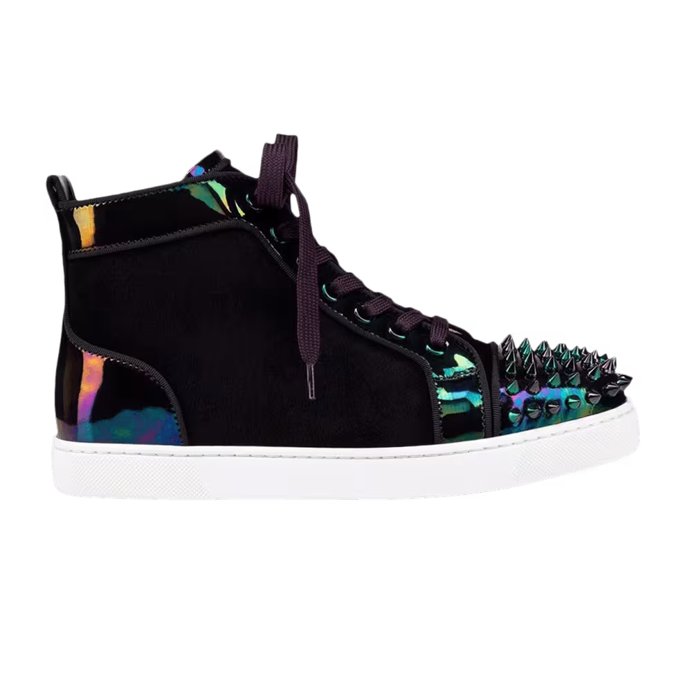 Christian Louboutin Women's Lou Spikes Orlato Flat Version Black