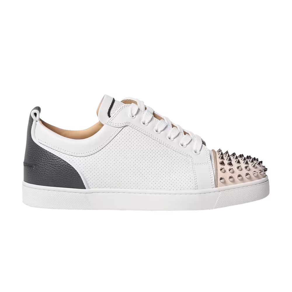 Christian Louboutin Louis Junior Spikes White Black Cream
