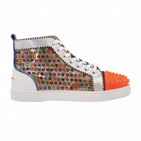Christian Louboutin Louis Flat Calf Spikes'Multi'