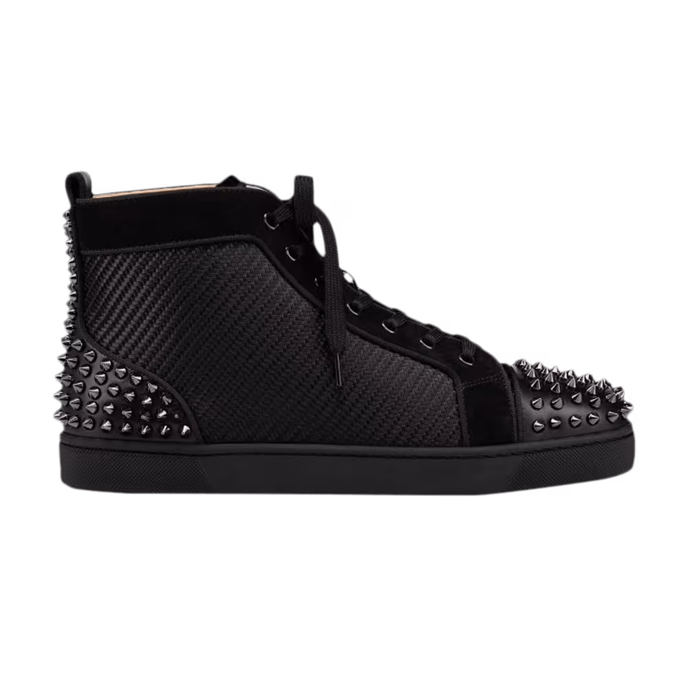 Christian Louboutin Lou Spikes 2 High Black Gun