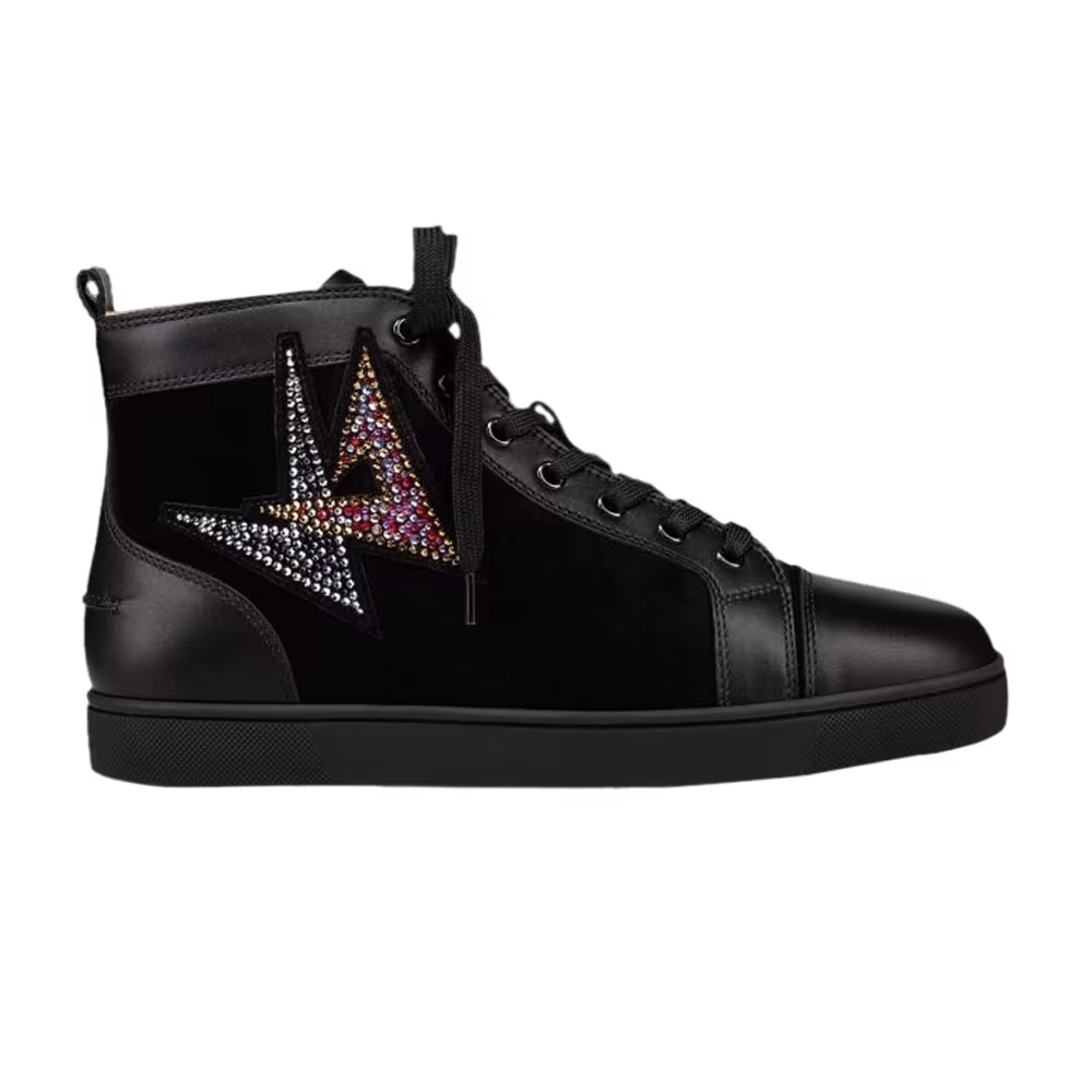 Christian Louboutin Louis Oui Flat Black Jewels
