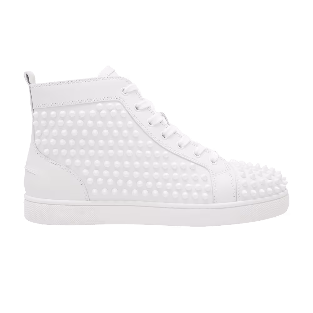 Christian Louboutin Louis Flat Calf Spikes Latte
