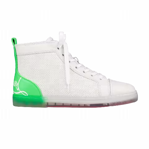 Christian Louboutin Fun Louis Flat 'White Fluo Green'