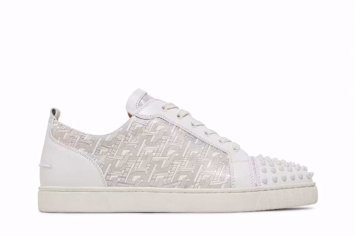 Christian Louboutin Louis Flat Art Deco - White, view 2