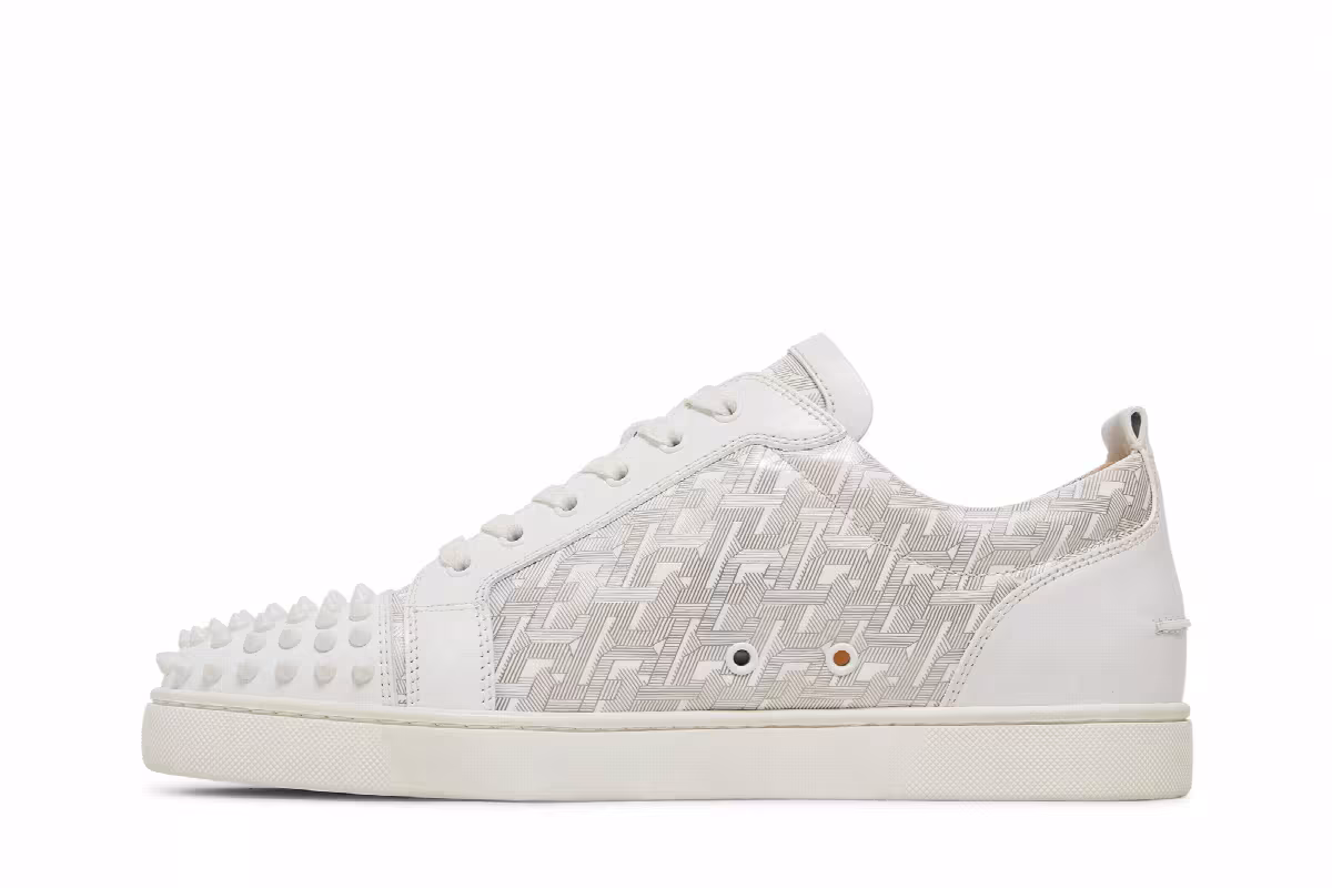 Christian Louboutin Louis Flat Art Deco - White, view 4