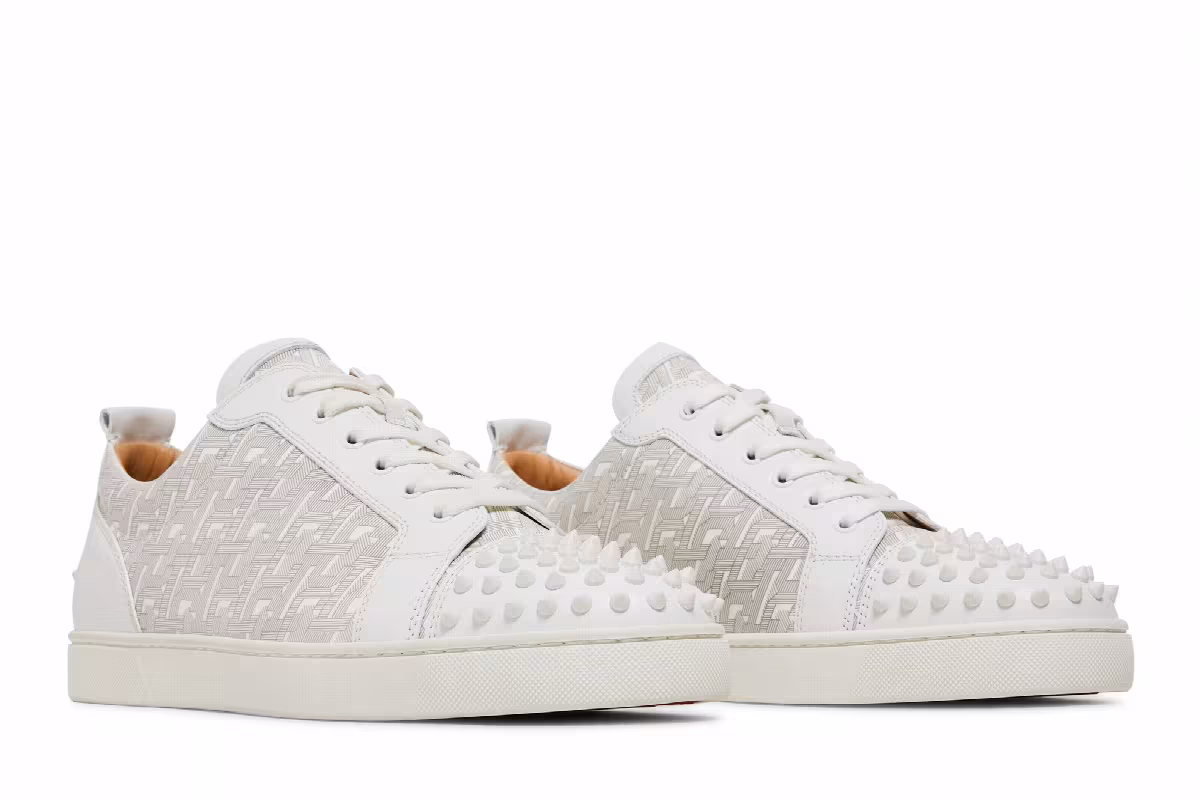 Christian Louboutin Louis Flat Art Deco - White, view 9