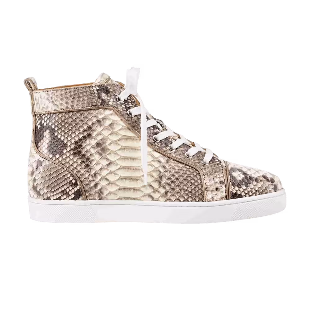 Christian Louboutin Louis Flat Python Light Roccia