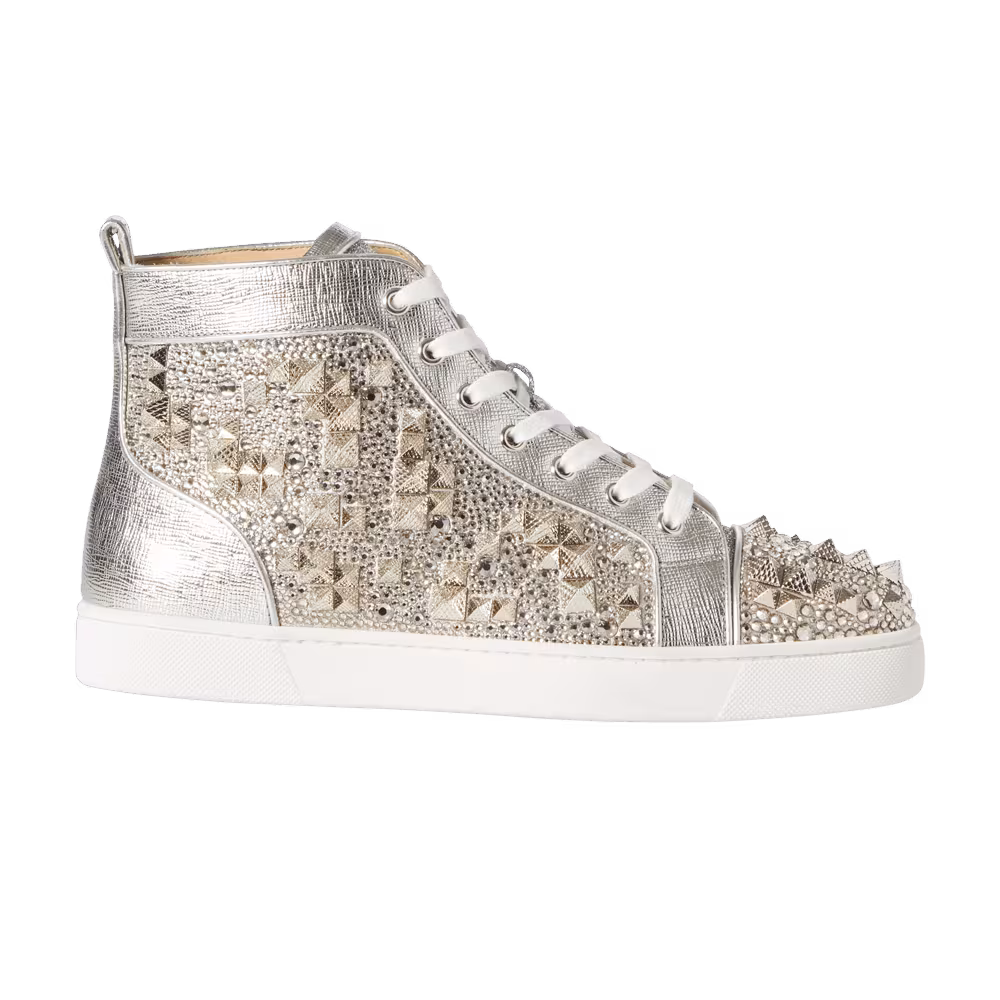 Christian Louboutin Louis Max Embellished High Silver Studded