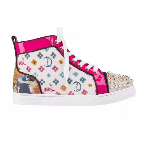 Christian Louboutin Wmns Louis Flat Spikes 'Multi-Color'