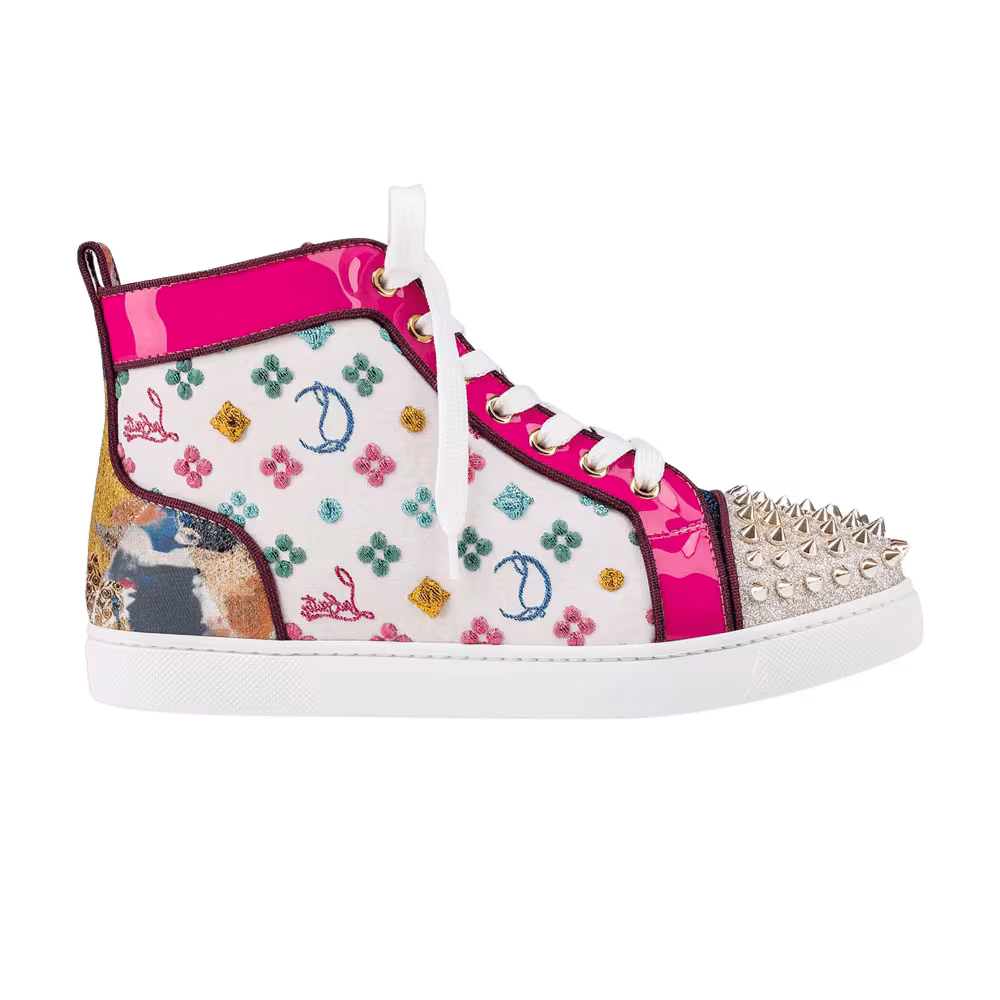 Christian Louboutin Women's Louis Flat Spikes Multi-Color