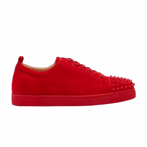 Christian Louboutin Wmns Louis Junior Spikes Flat 'Carmin'