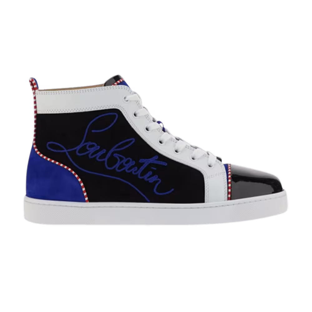 Christian Louboutin Louis Flat High Logo Print - Black Mogador