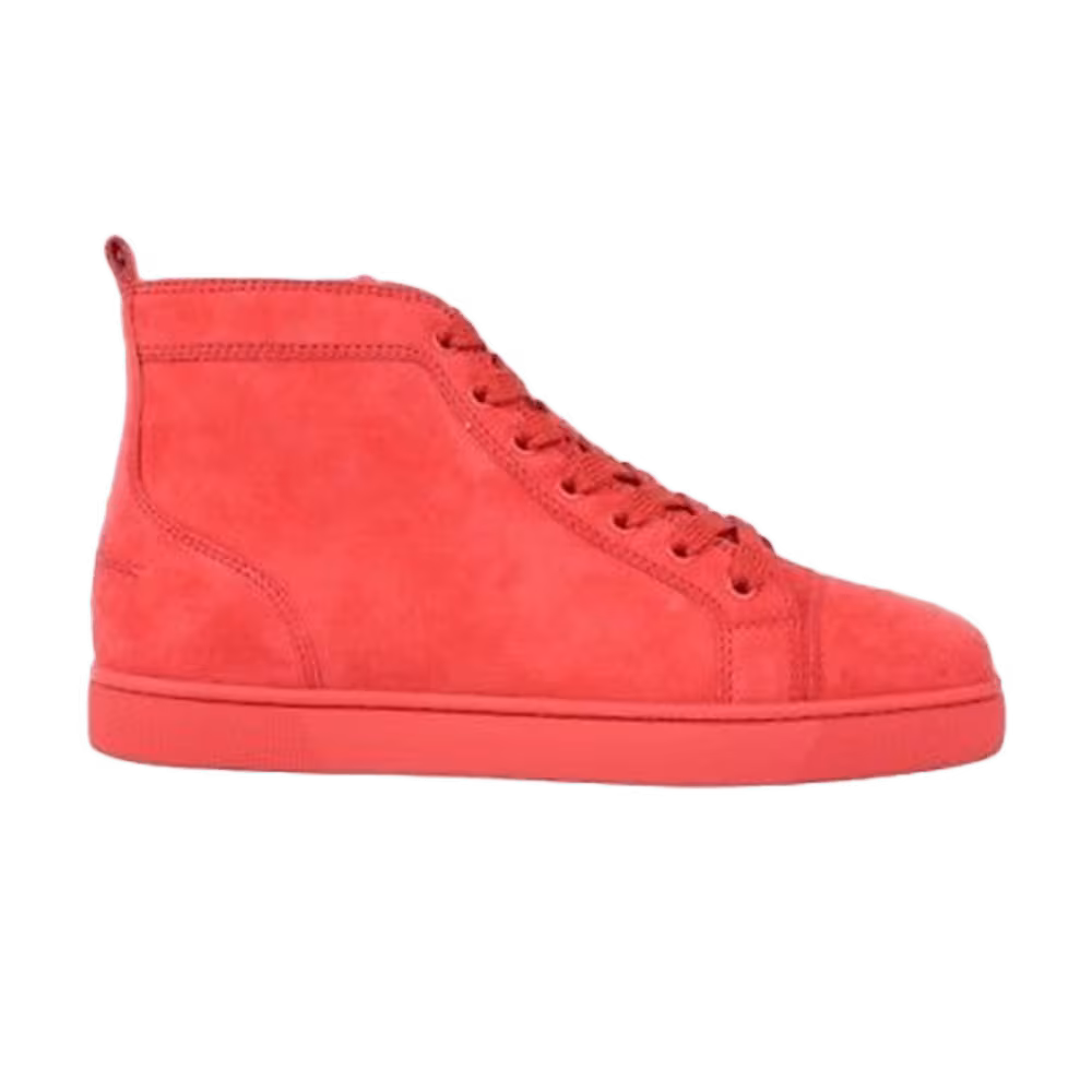 Christian Louboutin Louis Flat Red Suede